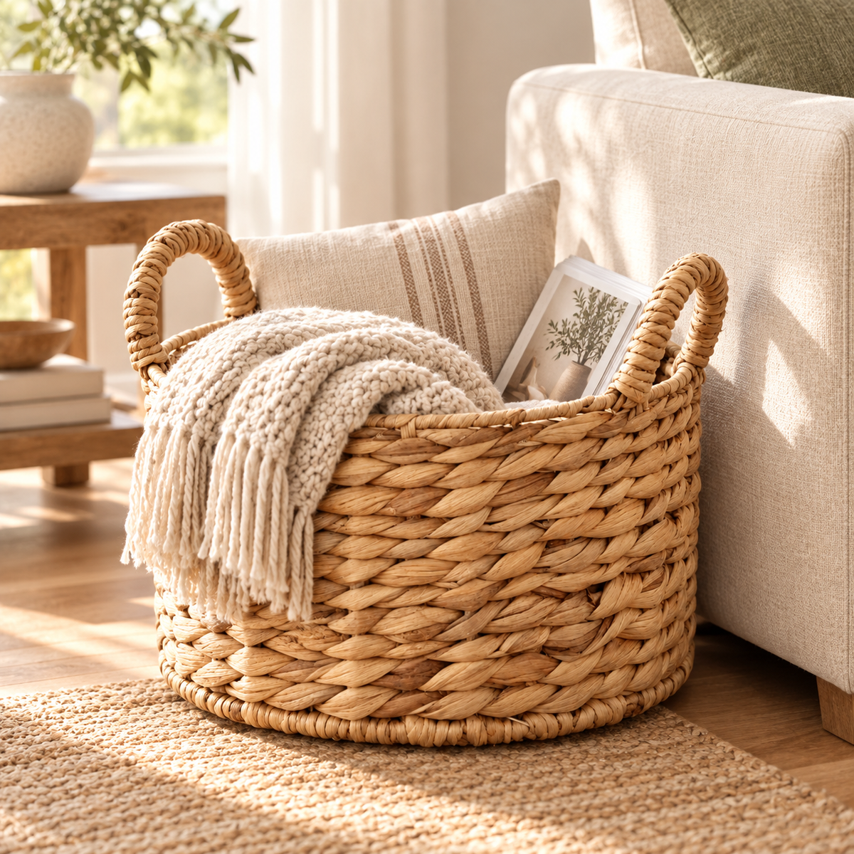 Natural Woven Storage Basket