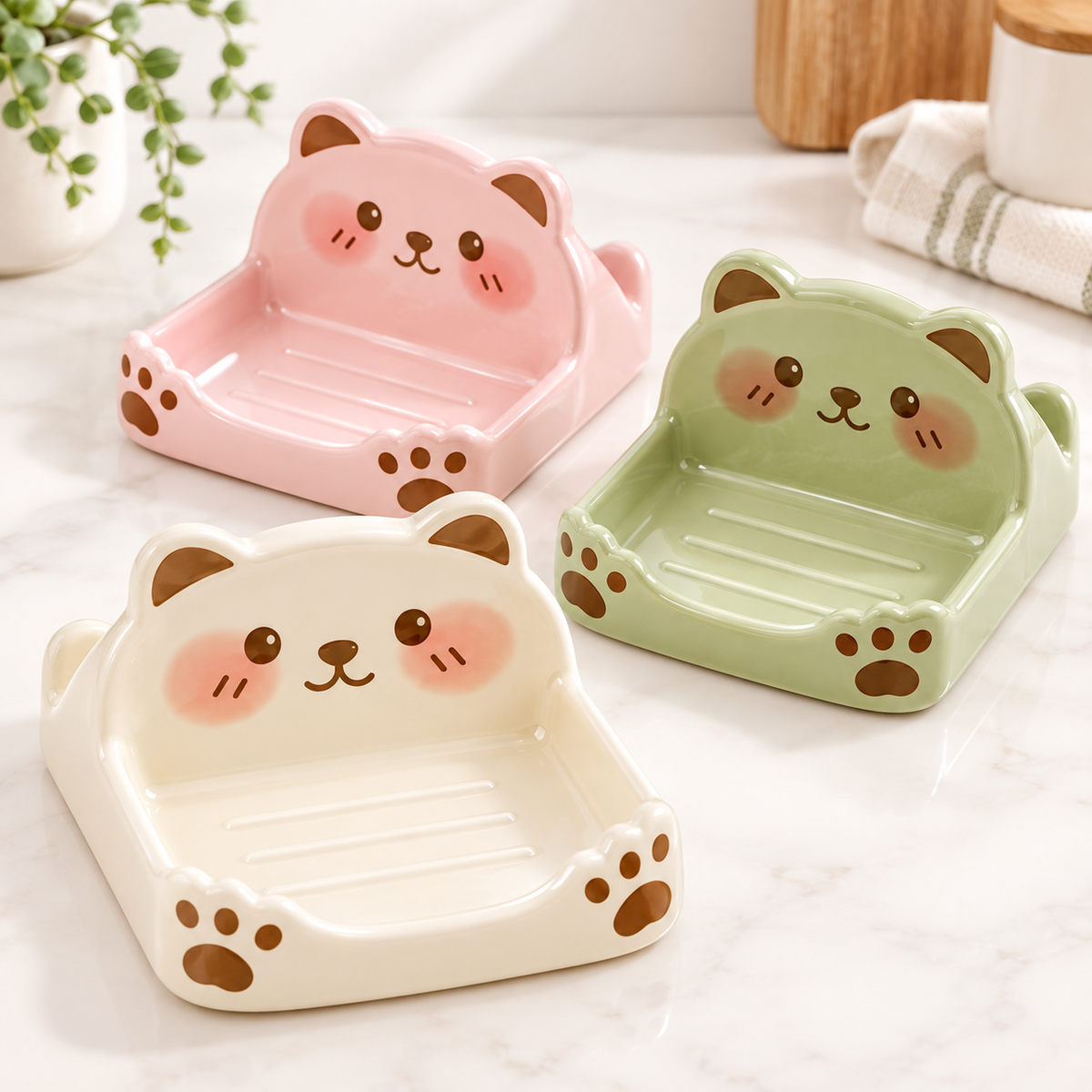 Cat-Shaped Kitchen Utensil & Lid Rest