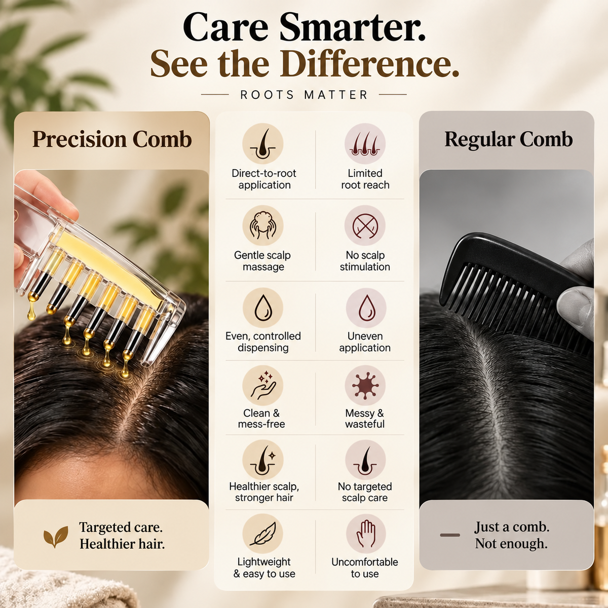 2-in-1 Hair Oil Applicator and Scalp Massager