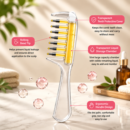 2-in-1 Hair Oil Applicator and Scalp Massager