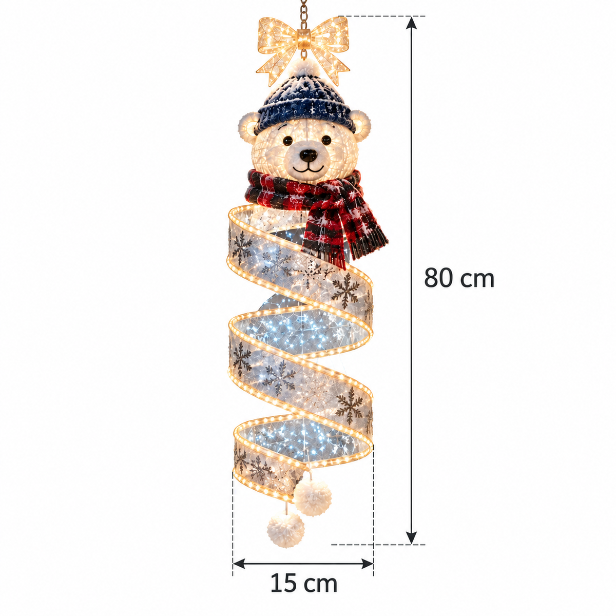 Christmas Magic Spiral Hanging LED Light Collection